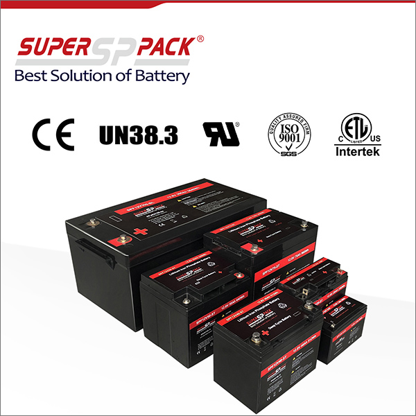 Serie completa de 12V LiFePO4 baterías son UN38.3 aprobado