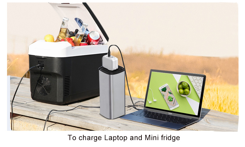 Para cargar Laptop y Mini refrigerador