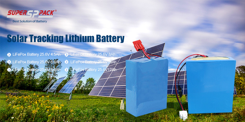 25.6Volt Lithium Batteries For Various Solar Tracking Systems