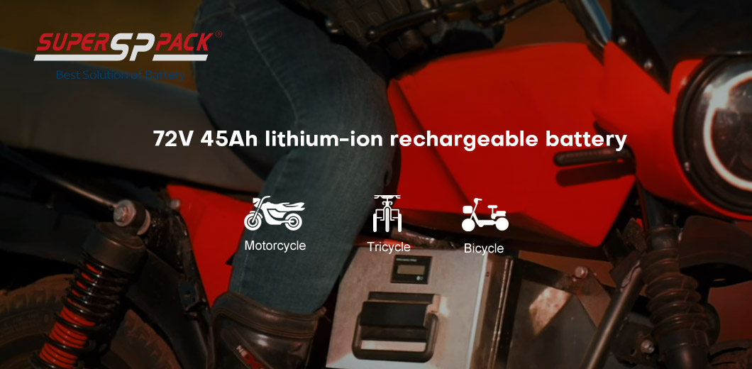 Batería recargable de iones de litio de 72 V y 45 Ah