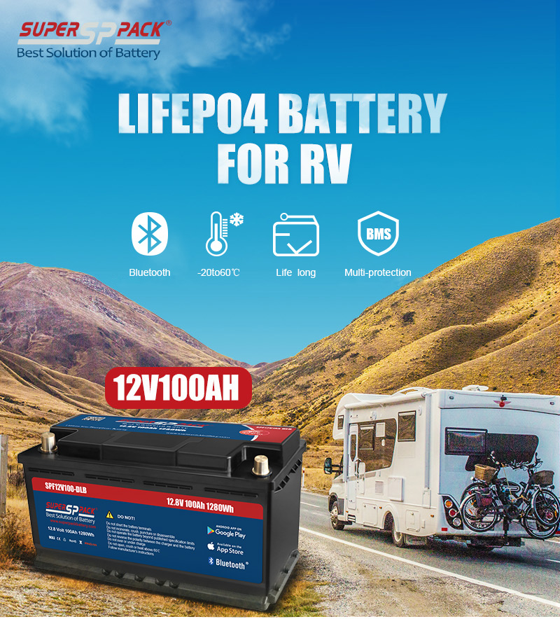 Superpack batería de litio para vehículos recreativos de 12 voltios