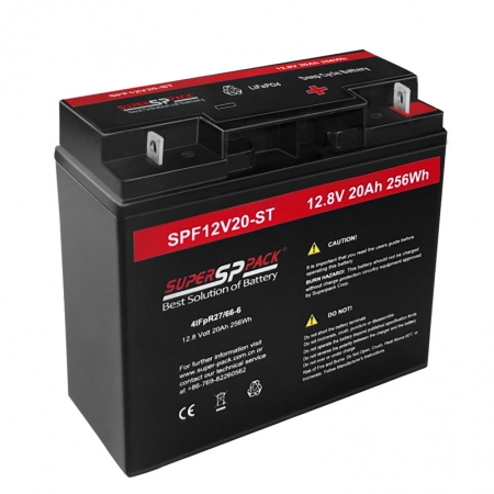batería de litio recargable de fosfato de hierro y litio spf12.8v 20ah (lifepo4) 